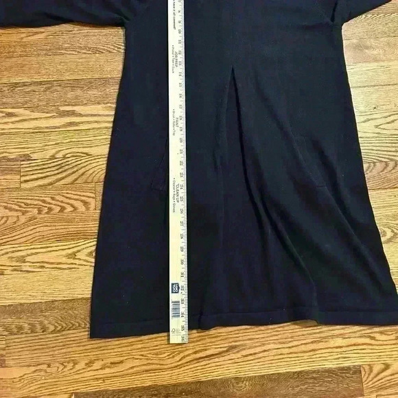 Tyler Boe Kim Cotton Cashmere Cowl Neck Knit Sweater Dress Size Large Black - Picture 8 of 8